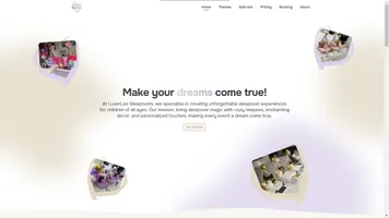 Homepage of Luxerlee Sleepovers website